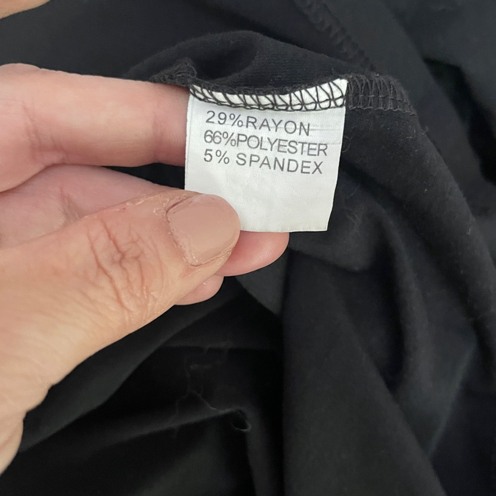 Ouges Black Henley Long Sleeved Top‎ XXL - image 5